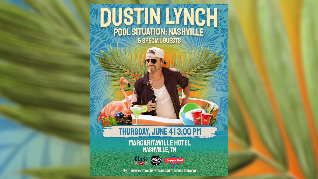 Dustin Lynch is managing a Pool Situation at Margaritaville